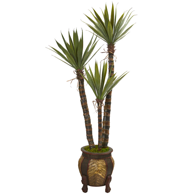 World Menagerie Artificial Yucca Tree in Planter Wayfair